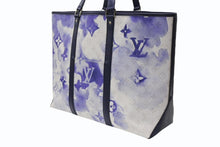 Load image into Gallery viewer, 極美品 LOUIS VUITTON ルイヴィトン ウィークエンド トートPM M45756 IC PVC レザー ブルー ホワイト シルバー金具 中古 4b007493
