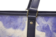 Load image into Gallery viewer, 極美品 LOUIS VUITTON ルイヴィトン ウィークエンド トートPM M45756 IC PVC レザー ブルー ホワイト シルバー金具 中古 4b007493