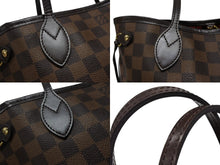 Load image into Gallery viewer, 極美品 LOUIS VUITTON ルイヴィトン ネヴァーフルPM ハンドバッグ N51109 ダミエキャンバス ブラウン ゴールド金具 中古 4b007494