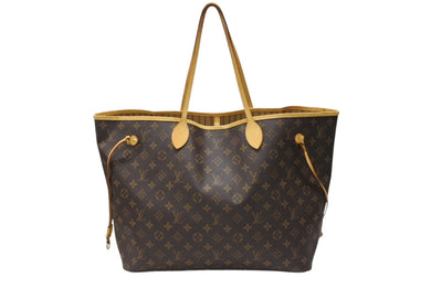 LOUIS VUITTON ルイヴィトン ネヴァーフル GM ハンドバッグ M40157 ブラウン PVC レザー ゴールド金具 美品 中古 4b007495
