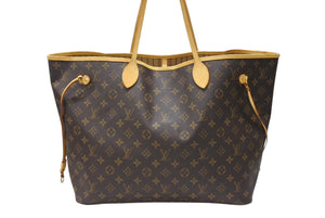 LOUIS VUITTON ルイヴィトン ネヴァーフル GM ハンドバッグ M40157 ブラウン PVC レザー ゴールド金具 美品 中古 4b007495