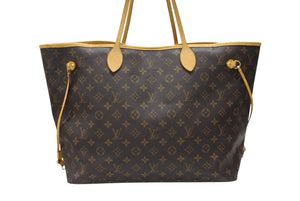 LOUIS VUITTON ルイヴィトン ネヴァーフル GM ハンドバッグ M40157 ブラウン PVC レザー ゴールド金具 美品 中古 4b007495