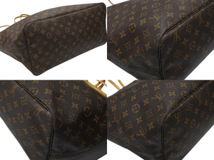 LOUIS VUITTON ルイヴィトン ネヴァーフル GM ハンドバッグ M40157 ブラウン PVC レザー ゴールド金具 美品 中古 4b007495