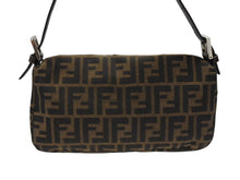 Load image into Gallery viewer, 極美品 FENDI フェンディ マンマバケット ワンショルダーバッグ 26424 ズッカ柄 キャンバス レザー ブラウン シルバー金具 中古 4b007497
