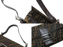 Load image into Gallery viewer, FENDI フェンディ マンマバケット ワンショルダーバッグ 26424 ズッカ柄 キャンバス レザー ブラウン シルバー金具 美品 中古 4b007498