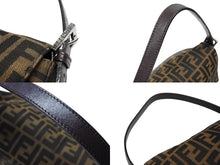 Load image into Gallery viewer, 極美品 FENDI フェンディ マンマバケット ワンショルダーバッグ 肩掛け 26325 カーキ ベージュ キャンバス レザー 中古 4b007500