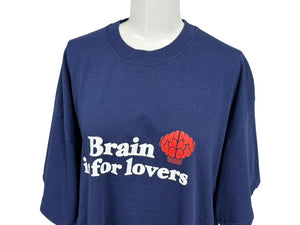 VINTAGE ヴィンテージ NERD BRAIN IS For Lovers T-shirts HIPHOP ヒップホップ XL ネイビー コットン 美品 中古 4b007503