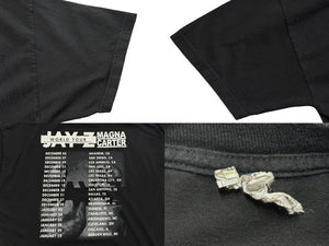 vintage ヴィンテージ JAY-Z ジェイジー アルスタイルボディ MAGNA CARTER WORLD TOUR ワールドツアー Tシャツ 2XL 美品 中古 4b007507