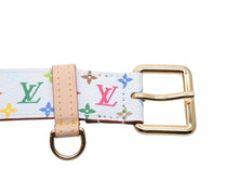 Load image into Gallery viewer, 新品未使用 LOUIS VUITTON ルイヴィトン ベルト サンチュール キャレ M8981 モノグラムマルチカラー PVC ロゴ 村上隆 90/36 中古 4b007511