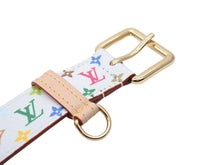 Load image into Gallery viewer, 新品未使用 LOUIS VUITTON ルイヴィトン ベルト サンチュール キャレ M8981 モノグラムマルチカラー PVC ロゴ 村上隆 90/36 中古 4b007511