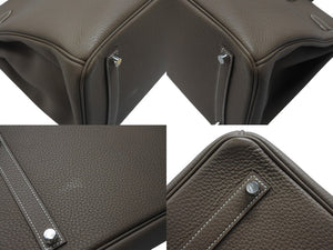 極美品 HERMES エルメス バーキン35 ハンドバッグ トゴ エトゥープ ゴールド金具 A刻印 中古 4b007514