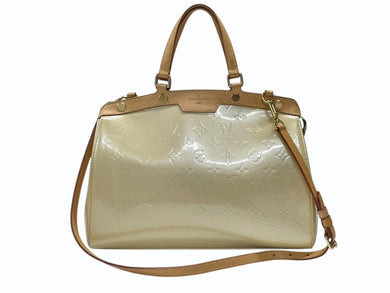 LOUIS VUITTON ルイヴィトン モノグラムヴェルニ ブレアMM M91456 2WAY ハンドバッグ ブロンコライユ ゴールド金具 美品 中古 4b007515