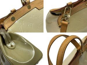 LOUIS VUITTON ルイヴィトン モノグラムヴェルニ ブレアMM M91456 2WAY ハンドバッグ ブロンコライユ ゴールド金具 美品 中古 4b007515
