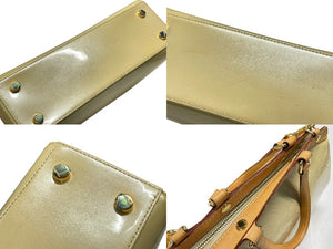 LOUIS VUITTON ルイヴィトン モノグラムヴェルニ ブレアMM M91456 2WAY ハンドバッグ ブロンコライユ ゴールド金具 美品 中古 4b007515