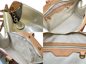 LOUIS VUITTON ルイヴィトン モノグラムヴェルニ ブレアMM M91456 2WAY ハンドバッグ ブロンコライユ ゴールド金具 美品 中古 4b007515