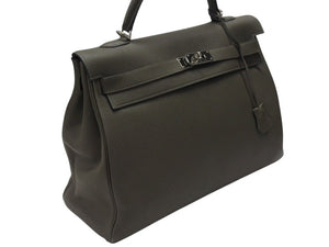 新品同様 HERMES エルメス ケリー 40 ハンドバッグ 2WAY トープ トゴ シルバー金具 Y刻印 中古 4b000882