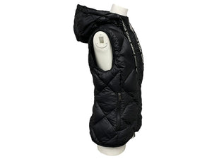 極美品 MONCLER モンクレール SUCREX GILET ダウンベスト F10931A53700 C0381 ブラック ナイロン フード 2 中古 4b007518