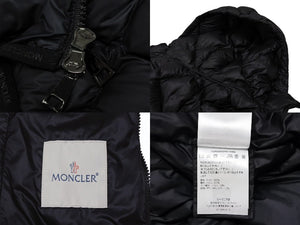 極美品 MONCLER モンクレール SUCREX GILET ダウンベスト F10931A53700 C0381 ブラック ナイロン フード 2 中古 4b007518