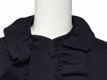 Load image into Gallery viewer, 極美品 VETEMENTS ヴェトモン 長袖シャツ フリル WE64SH200B ポルトガル製 コットン ブラック サイズS 中古 4b007525