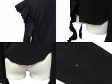 Load image into Gallery viewer, 極美品 VETEMENTS ヴェトモン 長袖シャツ フリル WE64SH200B ポルトガル製 コットン ブラック サイズS 中古 4b007525