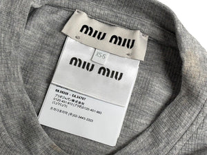 ミュウミュウ MIU MIU シームレス メランジ T-shirts ティーシャツ MJN566_16Q6_F0684_S_OOO 美品 中古 4b007528