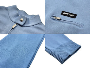 MiuMiu ミュウミュウ Technical yarn zipper cardigan ジップジャケット MMJ13816WYF0013SOOO 美品 中古 4b007530