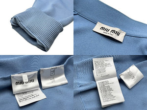MiuMiu ミュウミュウ Technical yarn zipper cardigan ジップジャケット MMJ13816WYF0013SOOO 美品 中古 4b007530