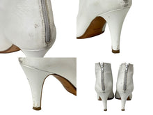 画像をギャラリービューアに読み込む, MM6 エムエムシックス メゾンマルジェラ ショートブーツ 足袋 S58WU0272 ホワイト 羊革 サイズ38 美品 中古 4b007537