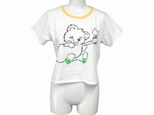 Load image into Gallery viewer, 新品未使用 KAPITAL キャピタル 20/-天竺 クロップドT (リトルベア&amp;ハーモニーpt) Tシャツ K2506SC230 イエロー サイズ1 中古 4b007541