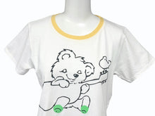 Load image into Gallery viewer, 新品未使用 KAPITAL キャピタル 20/-天竺 クロップドT (リトルベア&amp;ハーモニーpt) Tシャツ K2506SC230 イエロー サイズ1 中古 4b007541