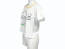 Load image into Gallery viewer, 新品未使用 KAPITAL キャピタル 20/-天竺 クロップドT (リトルベア&amp;ハーモニーpt) Tシャツ K2506SC230 イエロー サイズ1 中古 4b007541