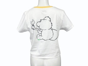 新品未使用 KAPITAL キャピタル 20/-天竺 クロップドT (リトルベア&ハーモニーpt) Tシャツ K2506SC230 イエロー サイズ1 中古 4b007541