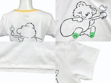 Load image into Gallery viewer, 新品未使用 KAPITAL キャピタル 20/-天竺 クロップドT (リトルベア&amp;ハーモニーpt) Tシャツ K2506SC230 イエロー サイズ1 中古 4b007541