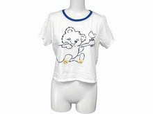 Load image into Gallery viewer, 新品未使用 KAPITAL キャピタル 20/-天竺 クロップドT (リトルベア&amp;ハーモニーpt) Tシャツ K2506SC230 ブルー サイズ1 中古 4b007542