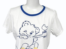 Load image into Gallery viewer, 新品未使用 KAPITAL キャピタル 20/-天竺 クロップドT (リトルベア&amp;ハーモニーpt) Tシャツ K2506SC230 ブルー サイズ1 中古 4b007542