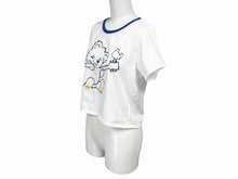 Load image into Gallery viewer, 新品未使用 KAPITAL キャピタル 20/-天竺 クロップドT (リトルベア&amp;ハーモニーpt) Tシャツ K2506SC230 ブルー サイズ1 中古 4b007542