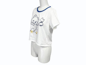 新品未使用 KAPITAL キャピタル 20/-天竺 クロップドT (リトルベア&ハーモニーpt) Tシャツ K2506SC230 ブルー サイズ1 中古 4b007542