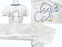 Load image into Gallery viewer, 新品未使用 KAPITAL キャピタル 20/-天竺 クロップドT (リトルベア&amp;ハーモニーpt) Tシャツ K2506SC230 ブルー サイズ1 中古 4b007542