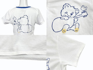 新品未使用 KAPITAL キャピタル 20/-天竺 クロップドT (リトルベア&ハーモニーpt) Tシャツ K2506SC230 ブルー サイズ1 中古 4b007542