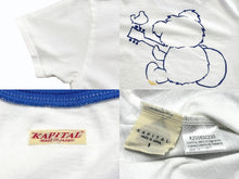 Load image into Gallery viewer, 新品未使用 KAPITAL キャピタル 20/-天竺 クロップドT (リトルベア&amp;ハーモニーpt) Tシャツ K2506SC230 ブルー サイズ1 中古 4b007542