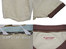 Load image into Gallery viewer, 新品未使用 KAPITAL キャピタル 20/-天竺 リンガーT(K&#39;BEARpt) Tシャツ K2502SC017 ベージュ ブラウン サイズ1 中古 4b007546
