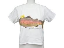 Load image into Gallery viewer, 新品未使用 KAPITAL キャピタル 20/-天竺 クロップドT(トラウト1匹PECKISH RAINBOWYpt) Tシャツ K2508SC001 ホワイト サイズ1 中古 4b007548