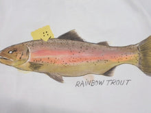Load image into Gallery viewer, 新品未使用 KAPITAL キャピタル 20/-天竺 クロップドT(トラウト1匹PECKISH RAINBOWYpt) Tシャツ K2508SC001 ホワイト サイズ1 中古 4b007548