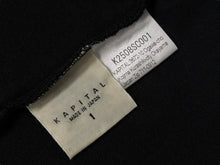 Load image into Gallery viewer, 新品未使用 KAPITAL キャピタル 20/-天竺 クロップドT(トラウト1匹PECKISH RAINBOWYpt) Tシャツ K2508SC001 ブラック サイズ1 中古 4b007550