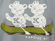 Load image into Gallery viewer, 新品未使用 KAPITAL キャピタル 20/-天竺 リンガーT(K&#39;BEARpt) Tシャツ K2502SC017 ブラック ブルー サイズ1 中古 4b007551
