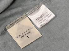 Load image into Gallery viewer, 新品未使用 KAPITAL キャピタル 20/-天竺 リンガーT(K&#39;BEARpt) Tシャツ K2502SC017 ブラック ブルー サイズ1 中古 4b007551