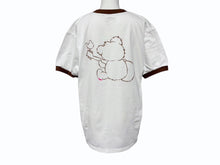 Load image into Gallery viewer, 新品未使用 KAPITAL キャピタル 20/-天竺 VネックリンガーT(リトルベア&amp;ハーモニーpt) Tシャツ K2502SC017 ホワイト ブラウン サイズ3 中古 4b007552