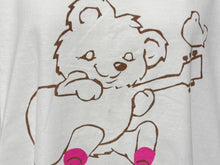 Load image into Gallery viewer, 新品未使用 KAPITAL キャピタル 20/-天竺 VネックリンガーT(リトルベア&amp;ハーモニーpt) Tシャツ K2502SC017 ホワイト ブラウン サイズ3 中古 4b007552