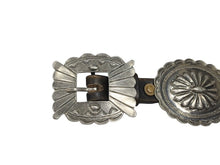 Load image into Gallery viewer, 新品未使用 KAPITAL キャピタル concho belt コンチョ ベルト・バックル ブラウン シルバー レザー メタル 中古 4b007556