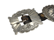 Load image into Gallery viewer, 新品未使用 KAPITAL キャピタル concho belt コンチョ ベルト・バックル ブラウン シルバー レザー メタル 中古 4b007556